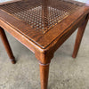 Antique Oak & Cane Desk/ Side Chair