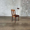 Antique Oak & Cane Desk/ Side Chair
