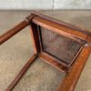 Antique Oak & Cane Desk/ Side Chair