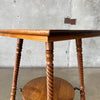 Turned Leg Oak Table/ Plant Stand