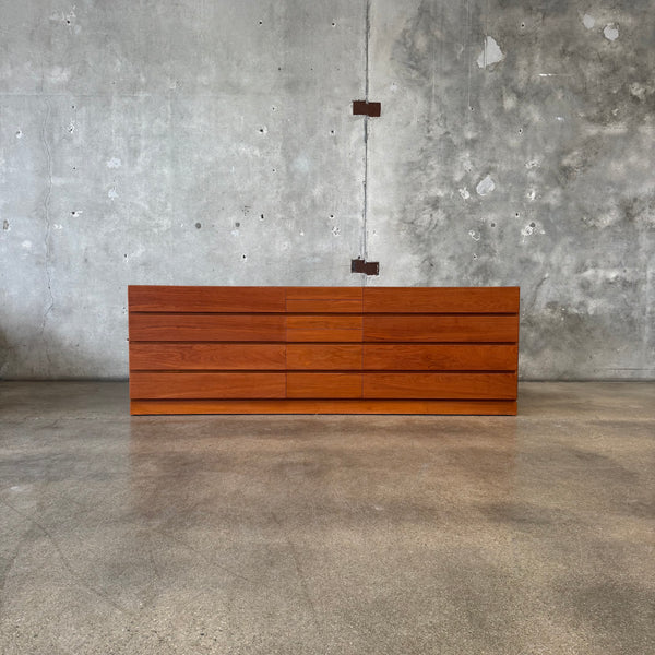 Danish Modern 14 Drawer Teak Dresser By Arne Wahl Iversen For Vinde Mobelfabrik