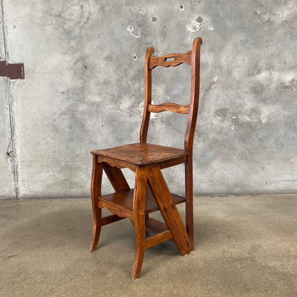 Antique French Country Matamophic Chair & Ladder