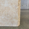 Vintage Postmodern Travertine & Glass Round Dining Table