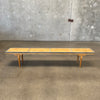 Art Deco Mastercraft Olive Wood Bench Coffee Table