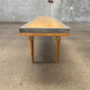 Art Deco Mastercraft Olive Wood Bench Coffee Table