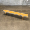 Art Deco Mastercraft Olive Wood Bench Coffee Table