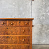 Antique Burlwood Tall Chest of Drawers