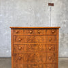 Antique Burlwood Tall Chest of Drawers