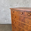 Antique Burlwood Tall Chest of Drawers