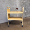 Vintage 2 Shelf Metal Industrial Rolling Cart