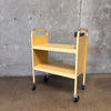 Vintage 2 Shelf Metal Industrial Rolling Cart