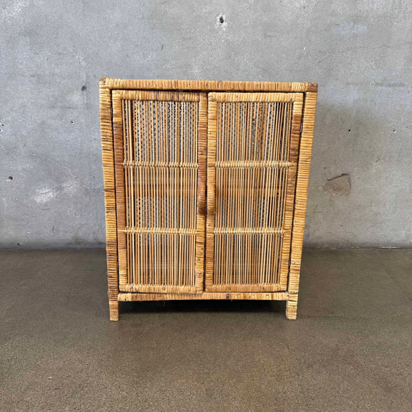 Vintage Rattan Cabinet
