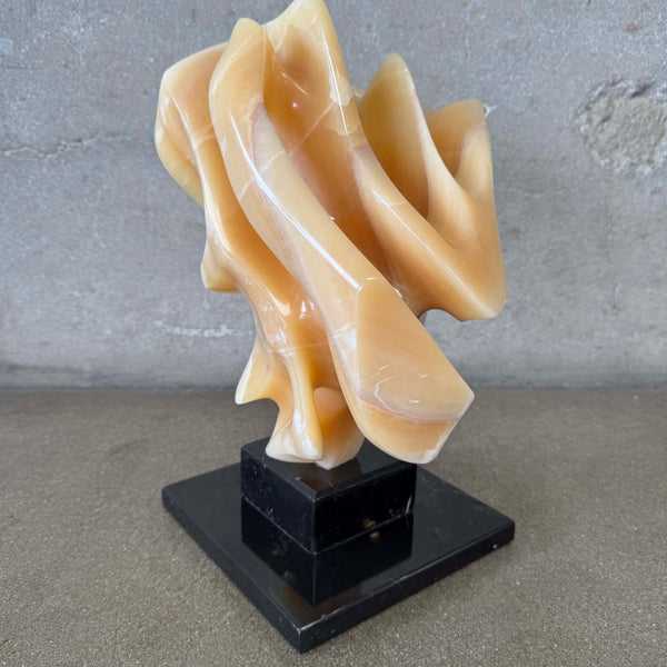 Martin Manzano Sculpture 1986 - Onyx on Marble Base