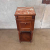 Late 19th Century Antique French Louis XV Style Carved Nightstand With Marble Top