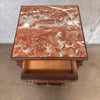 Late 19th Century Antique French Louis XV Style Carved Nightstand With Marble Top
