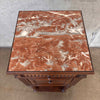 Late 19th Century Antique French Louis XV Style Carved Nightstand With Marble Top