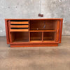 Dyrlund Mid Century Modern Danish Tambour Credenza Dresser