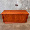 Dyrlund Mid Century Modern Danish Tambour Credenza Dresser