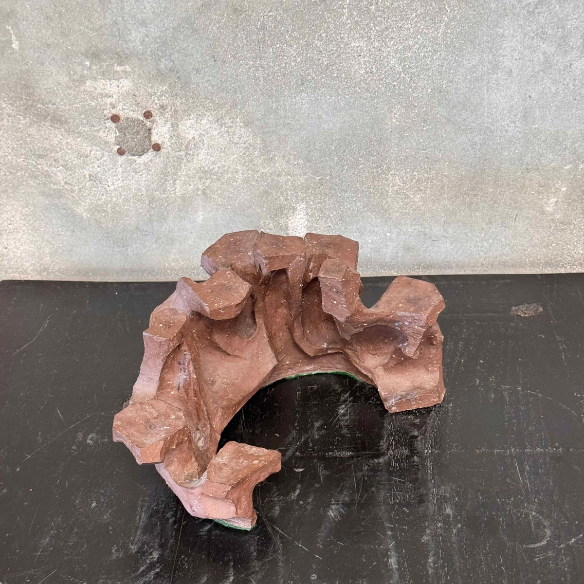 Studio Pottery Unsigned In Brown Glaze
