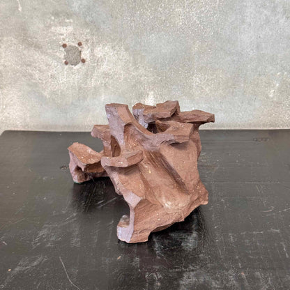 Studio Pottery Unsigned In Brown Glaze