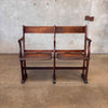 Vintage Wood Two-Seater Theater Seat Set