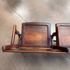 Vintage Wood Two-Seater Theater Seat Set