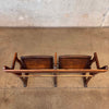 Vintage Wood Two-Seater Theater Seat Set