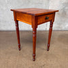 Antique European Lamp Table With Curly Maple Front