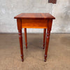 Antique European Lamp Table With Curly Maple Front