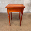 Antique European Lamp Table With Curly Maple Front