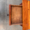 Antique European Lamp Table With Curly Maple Front