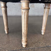 Hancock & Moore Wood Carved Stool With Suede Upholstery