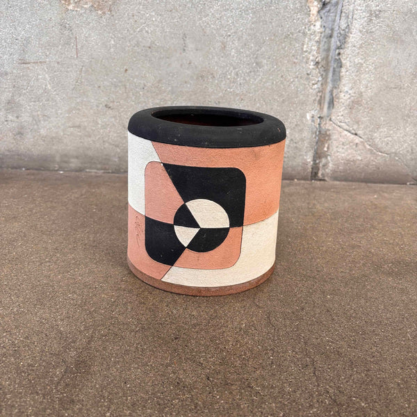 Vintage 1970s Post Modern Ceramic Vessel - New Mexico, Signed Terry Allen Rubin