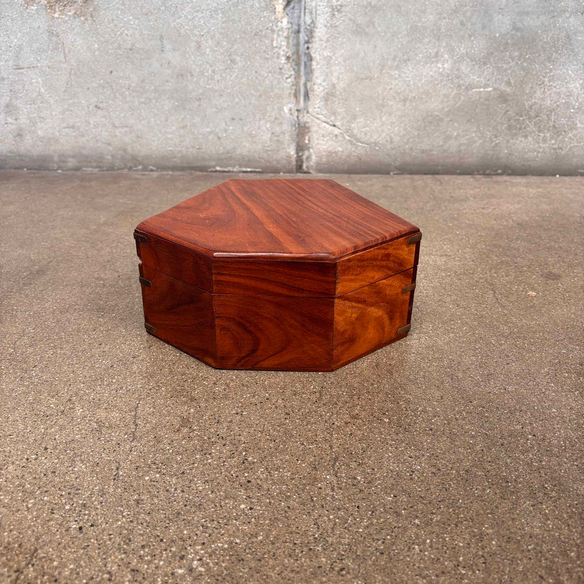 Crazy Wood Hexagon Box