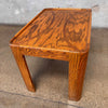 Post Modern Solid Wood Side Table With Arched Inlay Designs