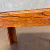 Post Modern Solid Wood Side Table With Arched Inlay Designs