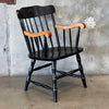Vintage 1985 Black With Natural Arms Windsor Chair