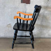 Vintage 1985 Black With Natural Arms Windsor Chair