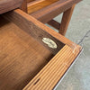 Solid Walnut Table or Bench with Two-Way Drawer By John Keal for Brown Saltman