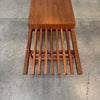 Solid Walnut Table or Bench with Two-Way Drawer By John Keal for Brown Saltman