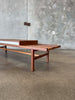 Solid Walnut Table or Bench with Two-Way Drawer By John Keal for Brown Saltman