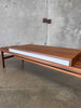 Solid Walnut Table or Bench with Two-Way Drawer By John Keal for Brown Saltman