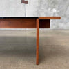Mid Century Walnut & Smoke Glass Coffee Table By Gerald McCabe
