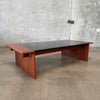 Mid Century Walnut & Smoke Glass Coffee Table By Gerald McCabe