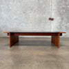 Mid Century Walnut & Smoke Glass Coffee Table By Gerald McCabe