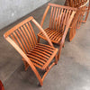 Mid Century Modern Bentwood Beveled Glass Top Table & Four Chairs