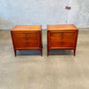Mid Century Nightstands John Stuart "Facade" Walnut