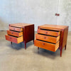 Mid Century Nightstands John Stuart "Facade" Walnut