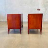 Mid Century Nightstands John Stuart "Facade" Walnut
