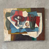 1950's Abstract Oil Painting On Canvas